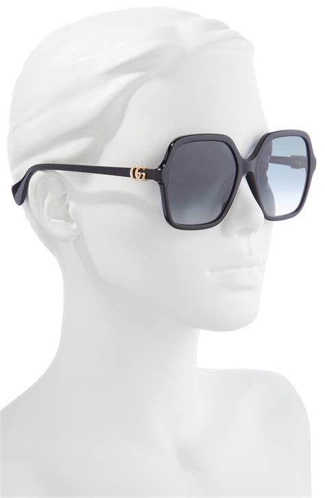 gucci 65mm geometric sunglasses|gucci 56mm square sunglasses.